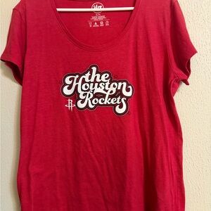 47 Brand Red Houston Rockets Women's Tee